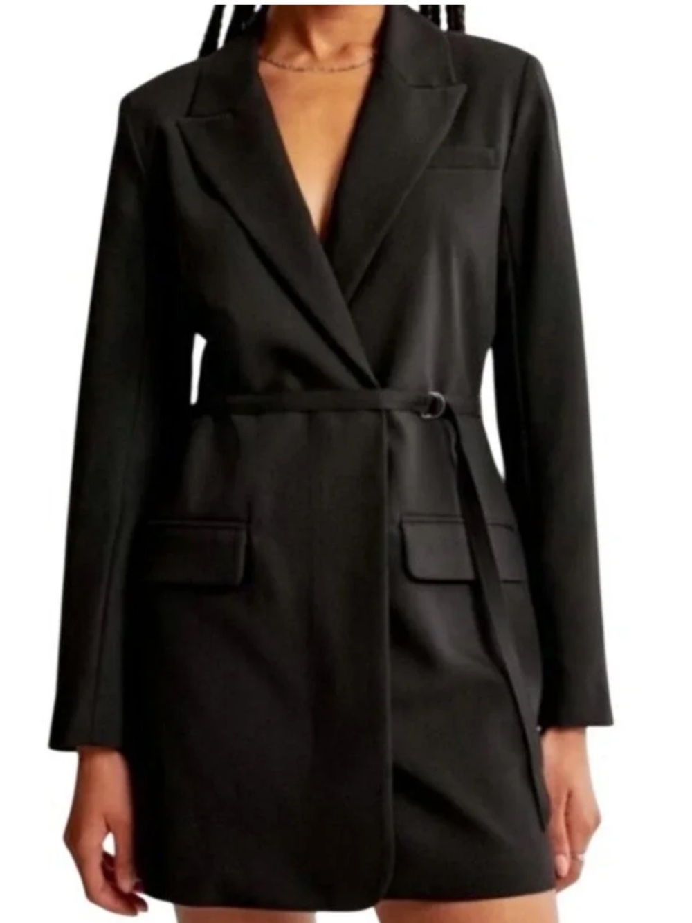 NWT Abercrombie Black Belted Blazer Mini Dress